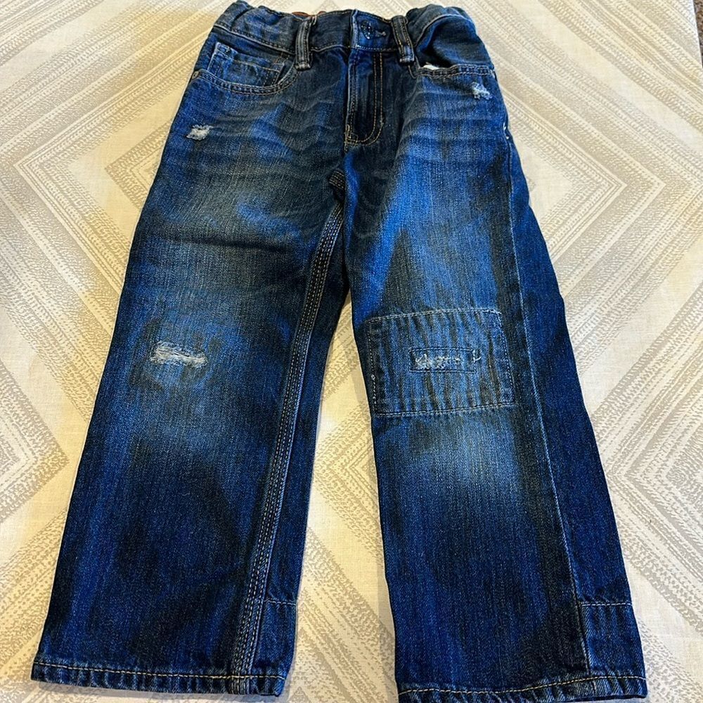 Baby Gap 1969 Boys Adjustable Waist Denim Blue Jeans